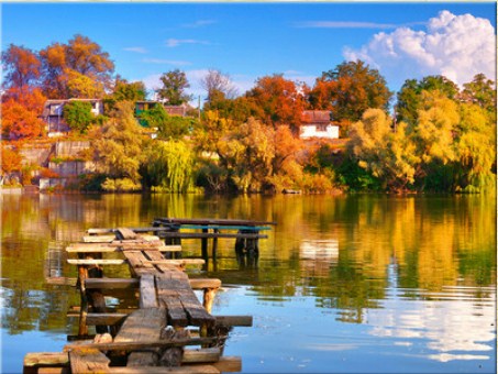 Autumn on the Lake Jigsaw Puzzle