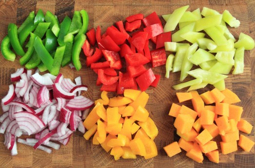 Diced Peppers And Onions Jigsaw Puzzle