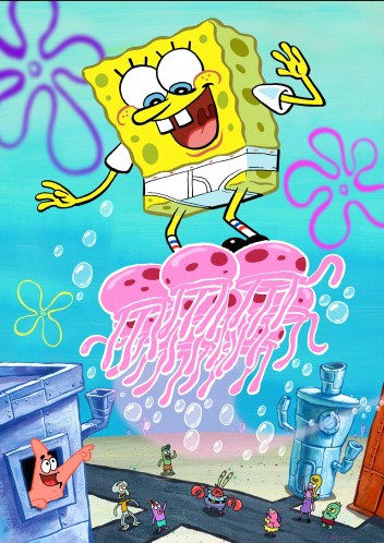 Sponge Bob Flying With Jellyfish Jigsaw Puzzle