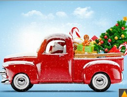 Santa Claus Red Truck