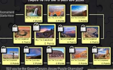 12 different Grand Canyon jigsaw