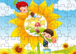 Coloring Children Jigsaw