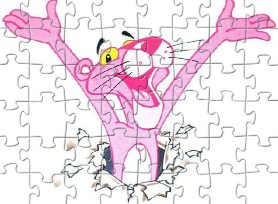 Cartoon Pink Jigsaw
