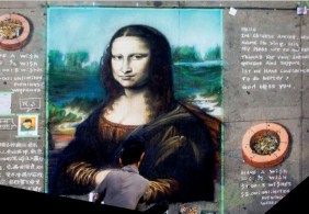 Mona Lisa Chalk Art