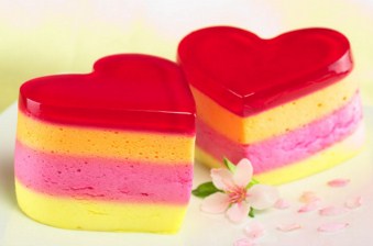 Heart Shaped Jelly Pudding