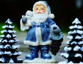 Blue Santa Claus Jigsaw Puzzle