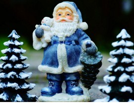 Blue Santa Claus Jigsaw Puzzle