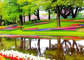 Flowers in the Park Jigsaw Puzzle