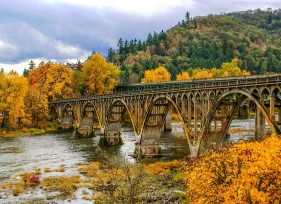 Bridge Autumn Landscape Jigsaw Puzzle