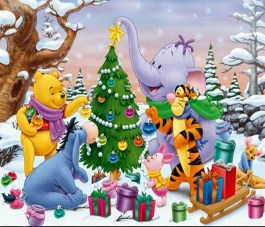 Winnie The Pooh Decorating the Tree