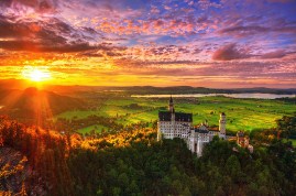 Neuschwanstein Sunset Jigsaw Puzzle