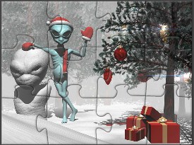 Christmas Alien Jigsaw