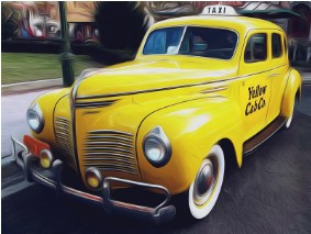 Yellow Cab Jigsaw Puzzle