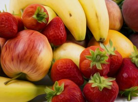 Apples, Bananas And Strawberries Jigsaw Puzzle