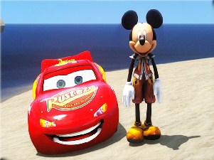 Mickey Mouse vs Lightning McQueen