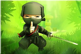 Ninja Cartoon Forest Fight