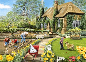 Spring Gardening Charles Wysocki Jigsaw Puzzle