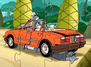 Tom and Spike Car Puzzle