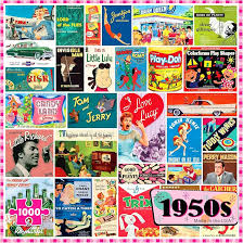 Desenhos de 1950s Pop Culture Jigsaw Puzzle para colorir
