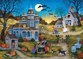 3 Little Witches Halloween Puzzle Jigsaw