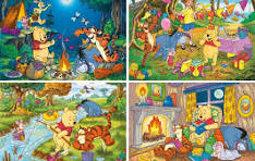 4 in 1 Winnie The Pooh Jigsaw Puzzle