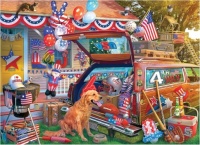 Desenhos de 4th of July Yard Jigsaw Puzzle para colorir