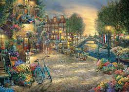 Amsterdam Cafe’ Thomas Kinkade Puzzle