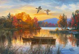 Autumn Lake Evening Jigsaw Puzzle