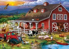 Barnyard Crowd Jigsaw Puzzle