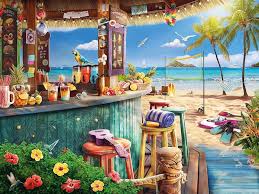 Beach Bar Breezes Jigsaw Puzzle