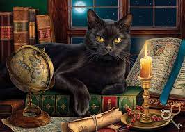 Black Cat by Candlelight Jigsaw Puzzle