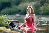 Blonde Girl in the River Jigsaw Puzzle
