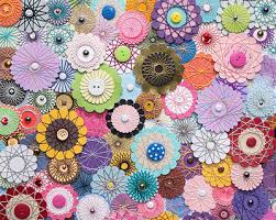 Desenhos de Bloomin Buttons Jigsaw Puzzle para colorir