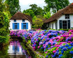 Blooming Canal Jigsaw Puzzle
