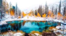 Blue Geyser Lake Jigsaw Puzzle