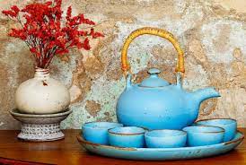 Blue Teaset Jigsaw Puzzle