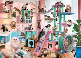 Cat Tree Heaven Jigsaw Puzzle