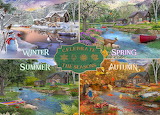 Desenhos de Four Seasons Jigsaw Puzzle para colorir