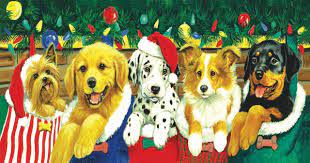 Christmas Stocking Puppies Jigsaw Puzzle
