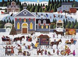 Churchyard Christmas Wysocki Jigsaw Puzzle