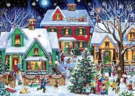 Classic Christmas Houses Jigsaw Puzzle