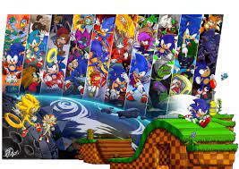 Desenhos de Collection Sonic the Hedgehog Jigsaw Puzzle para colorir