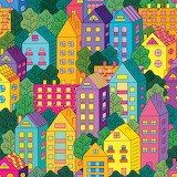 Colorful Houses Puzzle Jigsaw