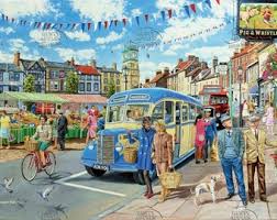 Country Bus Vintage Jigsaw Puzzle