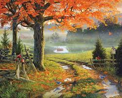 Fall Country Home Jigsaw Puzzle