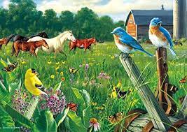 Horse Country Meadow Jigsaw Puzzle