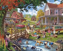 Countryside Family Picnic Jigsaw Puzzle