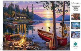 Darrell Bush Canoe Lake Jigsaw Puzzle