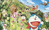 Dinosaur, Doraemon and Friends Running Jigsaw Puzzle