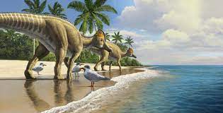 Dinosaur Walking on Beach Puzzles